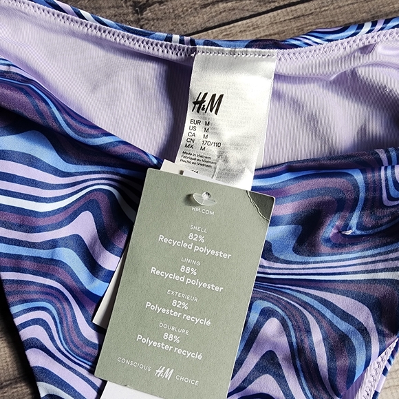 NWT H&M purple + blue swim bottoms - Picture 2 of 8